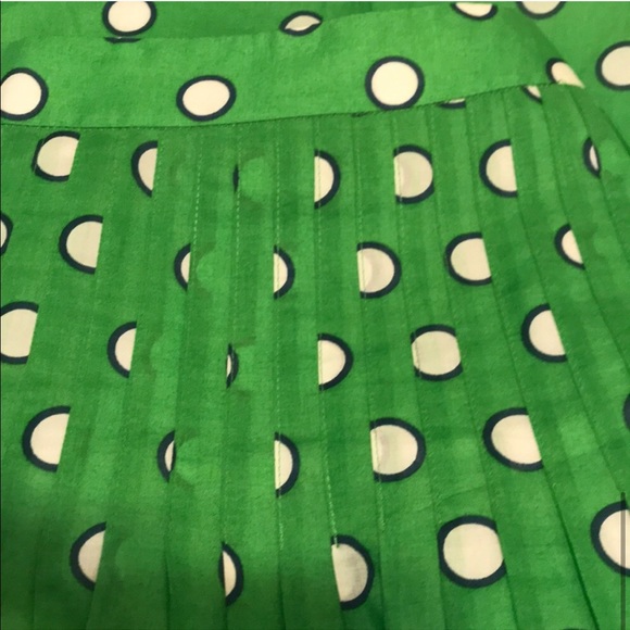 Jcrew Polka dot Skirt Size 6 green - Picture 7 of 8